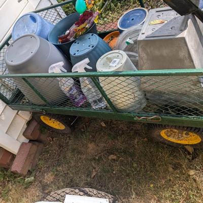 Steel Garden Cart, Fold Down Sides