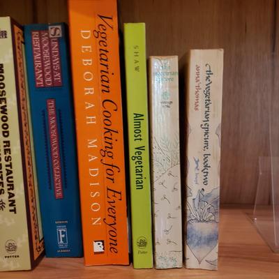 Vegetarian Cookbooks (Moosewood & More) and Clear Book Holder (LLR-KD)
