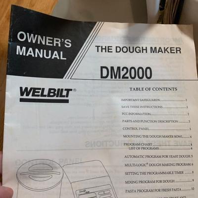 Welbilt DM 2000 Dough Making Machine