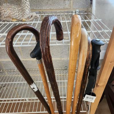 Lot of 7 Walking Canes Sticks