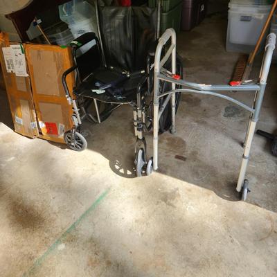 3 pieces Drive Wheelchair, Foldable Walker, Toilet Safety Rail in box