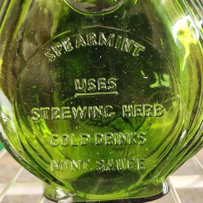 Collection Colored Bottles Herbs Spices