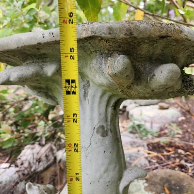 Large Heavy Concrete Fish Plant Stand Yard Art