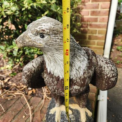 Heavy Concrete American Bald Eagle Statue Yard Garden Art