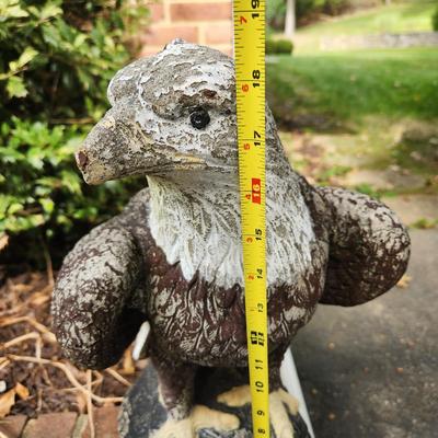 Heavy Concrete American Bald Eagle Statue Yard Garden Art