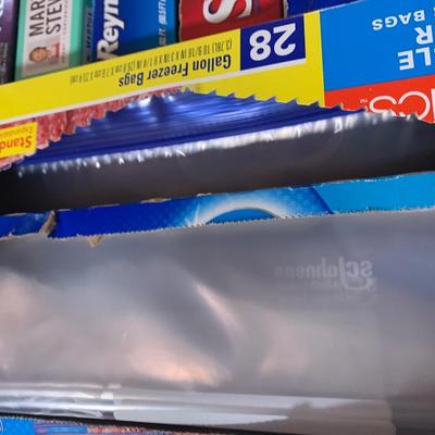 Kitchen / Household Products Lot Foil, Matches, Zip Locks, Sternos More