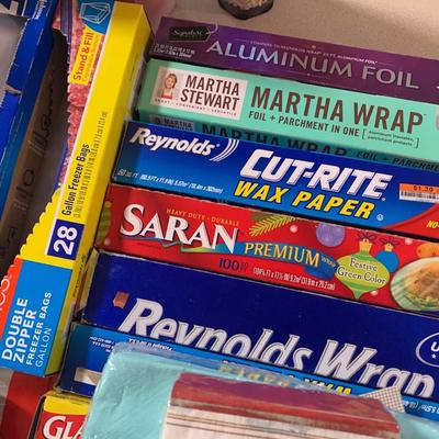 Kitchen / Household Products Lot Foil, Matches, Zip Locks, Sternos More