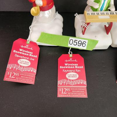Lot of 5 Hallmark Wireless Snowman Band Joe Ken Freddy Tom Tony