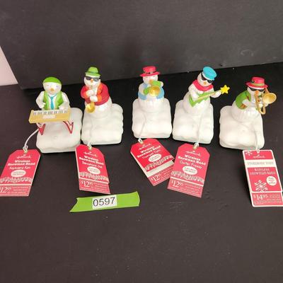 Lot of 5 Hallmark Wireless Snowman Band Joe Ken Freddy Tom Tony