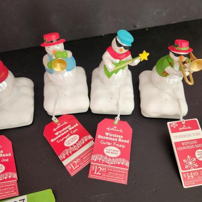Lot of 5 Hallmark Wireless Snowman Band Joe Ken Freddy Tom Tony