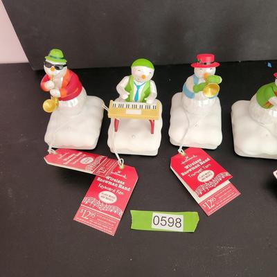 Lot of 5 Hallmark Wireless Snowman Band Joe Ken Freddy Tom Tony