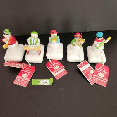 Lot of 5 Hallmark Wireless Snowman Band Joe Ken Freddy Tom Tony