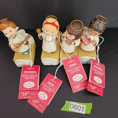 4 Hallmark Wireless Children Angel Choir Faith Gabriel Hope Michael