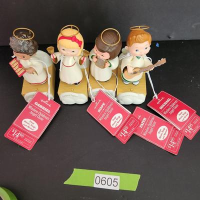 4 Hallmark Wireless Children Angel Choir Faith Gabriel Hope Michael