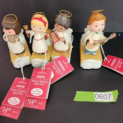 4 Hallmark Wireless Children Angel Choir Faith Gabriel Hope Michael