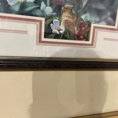 Cardinal matted and framed cardinal print