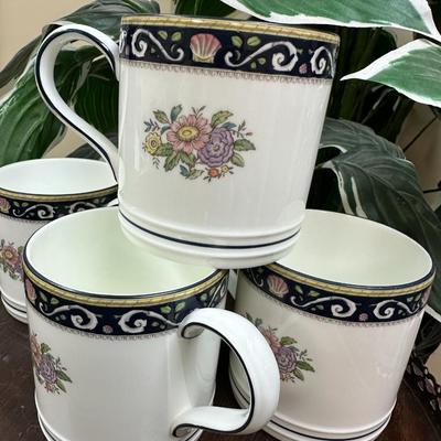 set of 4 Wedgwood Mugs Runnymede