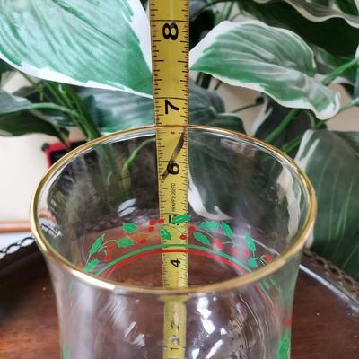 Set of 4 Holiday Libbey Wine or Water Glasses