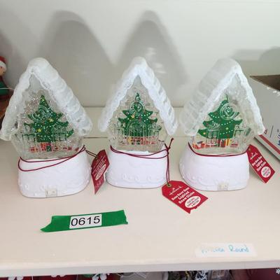 3 Hallmark Home Sweet Home Lighted Snow Globes