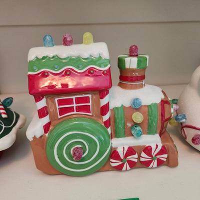 3 Pieces Hallmark Musical Christmas Tree, Train, Snowman