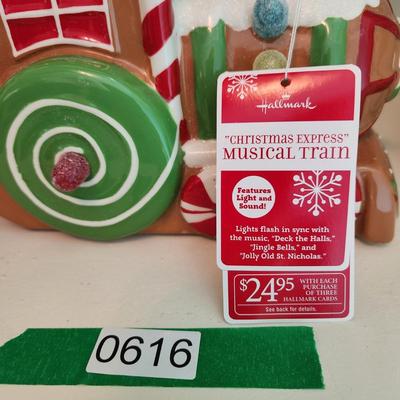 3 Pieces Hallmark Musical Christmas Tree, Train, Snowman