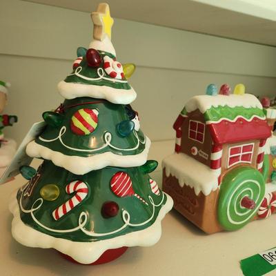 3 Pieces Hallmark Musical Christmas Tree, Train, Snowman