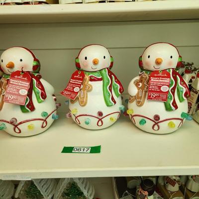 Lot of 3 Season's Treatings Musical Snowman