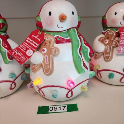 Lot of 3 Season's Treatings Musical Snowman