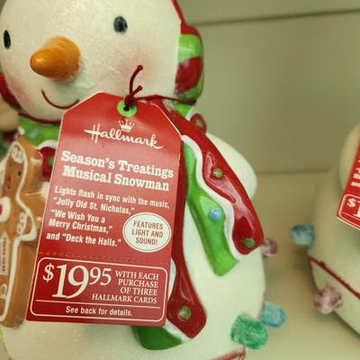 Lot of 3 Season's Treatings Musical Snowman