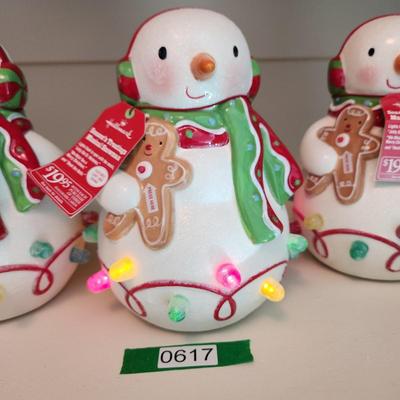 Lot of 3 Season's Treatings Musical Snowman