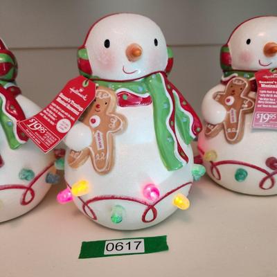 Lot of 3 Season's Treatings Musical Snowman