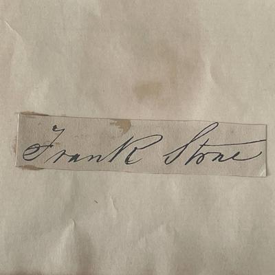 Painter Frank Stone signature cut