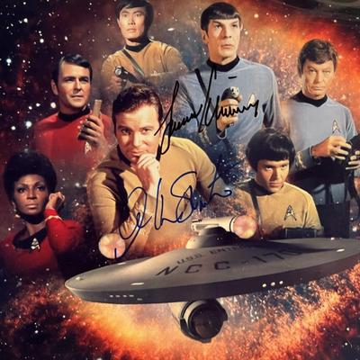 Star Trek cast signed photo