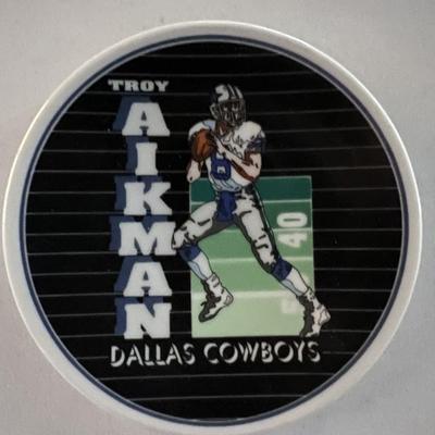 Troy Aikman Rare porcelain plate 