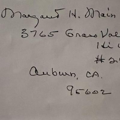 Margaret Huntley Main original signature