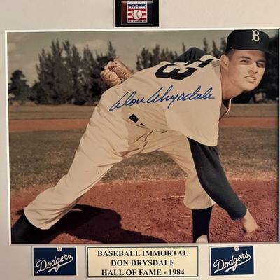 Don Drysdale signed photo