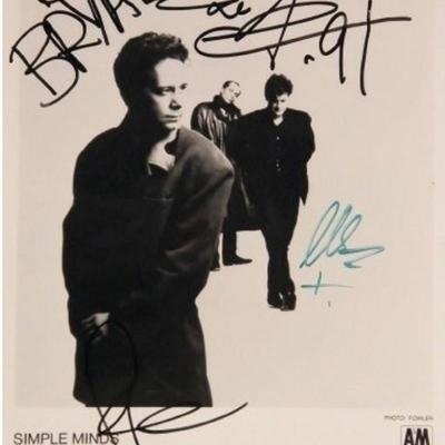 Simple Minds signed promo photo 