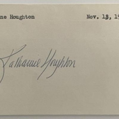 Katharine Houghton original signature