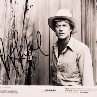 Robert Redford signed movie still photo 