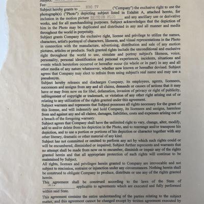 Sherlock Holmes Basil Rathbone signed contract 