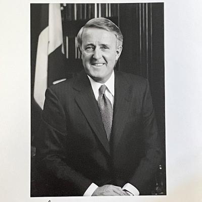 Prime Minister Brian Mulroney signed photo