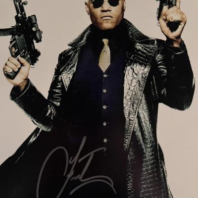 Matrix Laurence Fishburne signed photo