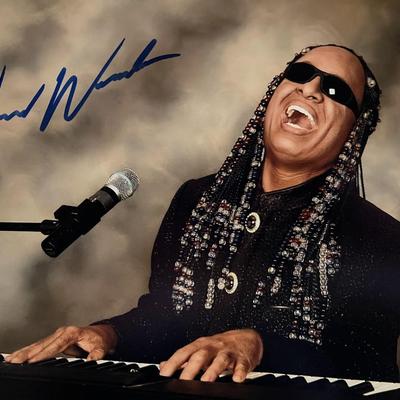 Stevie Wonder signed photo