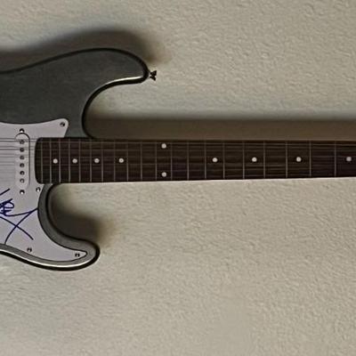 Metallica band signed guitar