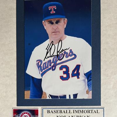 Nolan Ryan signed photo