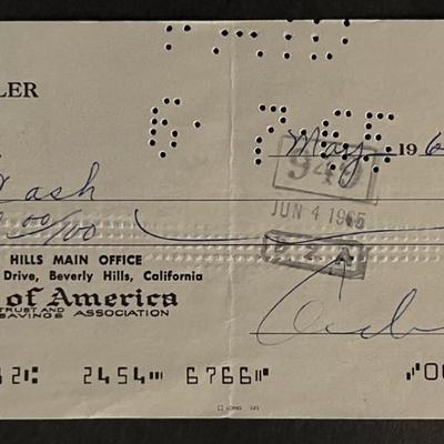 Arch Oboler signed check