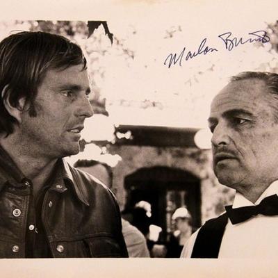 Marlon Brando signed Godfather movie still photo 