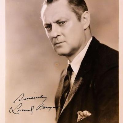Lionel Barrymore signed portrait photo 
