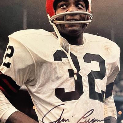 Jim Brown signed photo