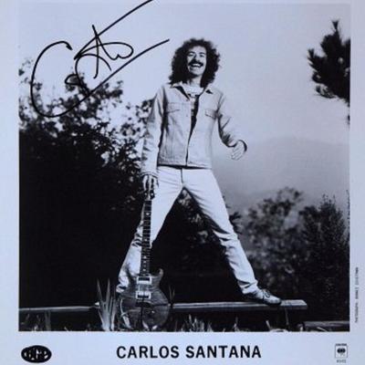 Carlos Santana signed promo photo 